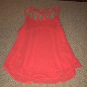 Coral strappy tank